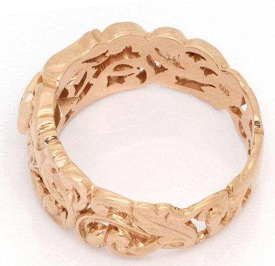 Foto 3 - Diamant-Ring 0,45 ct Altschliff Rotgold Florales Design, R3241