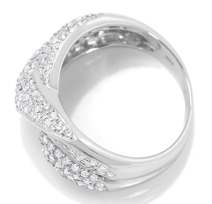 Foto 3 - 175 Diamanten im dekorativen Weißgold-Ring mit 1,23 ct, S3443