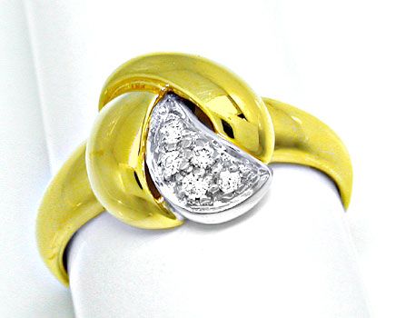 Foto 1 - Neu! Brillanten-Ring, Top Design! 14K/585 Bicolor, S8243
